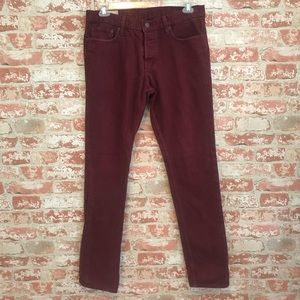 Hollister Straight Leg Burgundy Jeans
